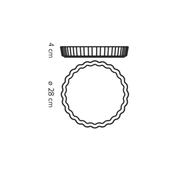 Porcelanowa forma z falistym brzegiem na tartę, średnica 28 cm TESCOMA GUSTO