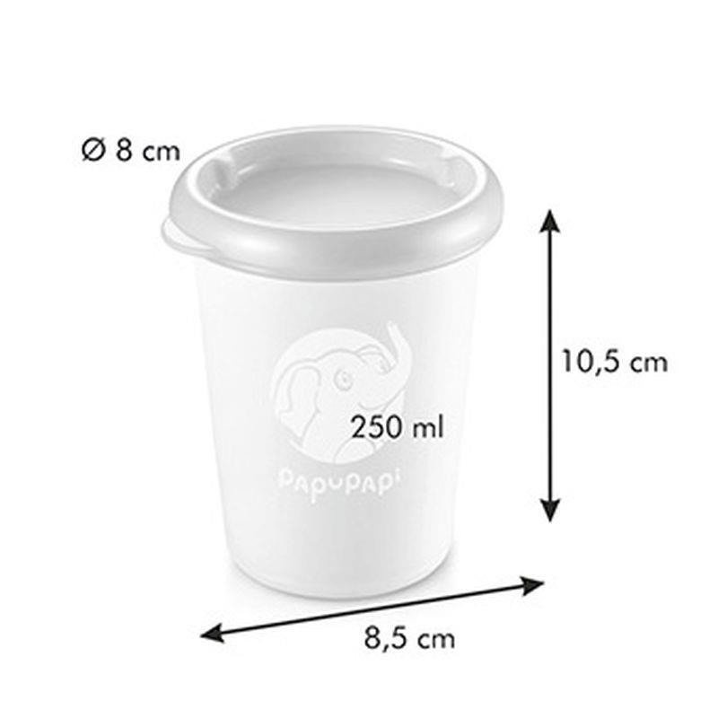 Pojemnik na pokarm dla dzieci i niemowląt - pojemność 250 ml, kolor różowy, komplet 2 szt. | TESCOMA PAPU PAPI