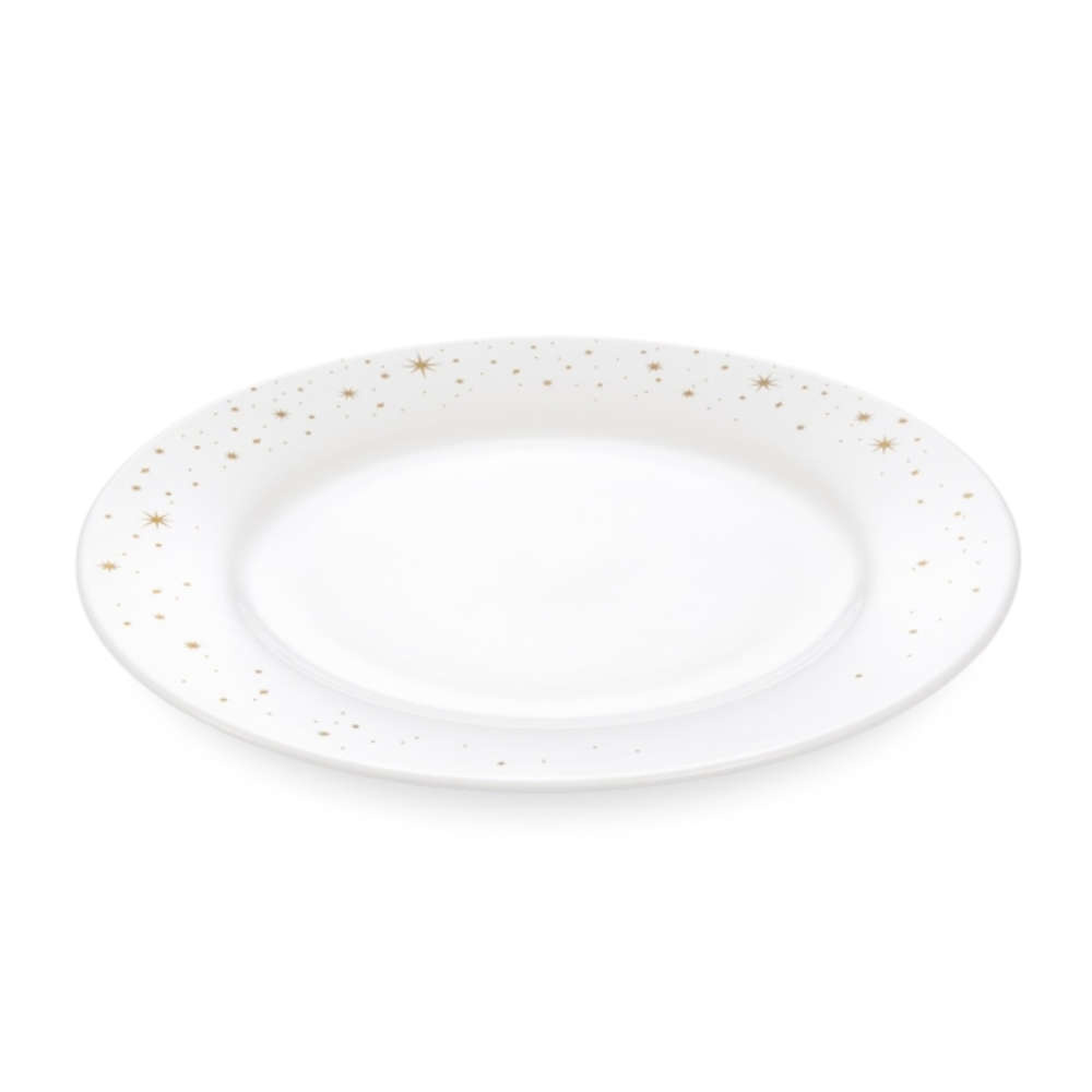 Duży porcelanowy talerz z ozdobnymi gwiazdkami - średnica 27 cm | TESCOMA GRACIE Stella 