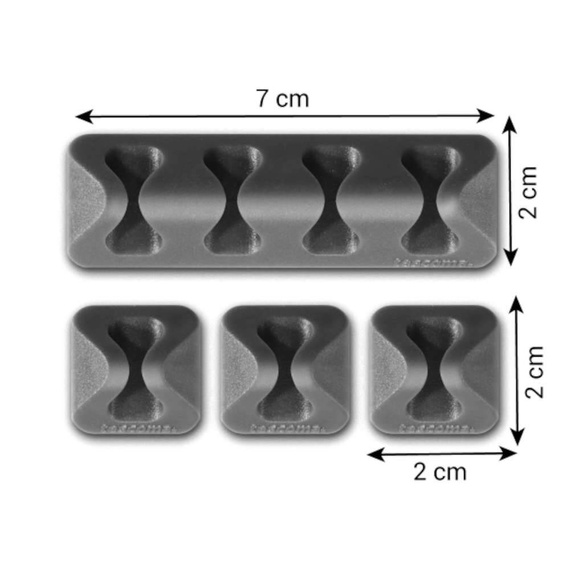 Samoprzylepny organizer na kable biurowe - komplet 4 szt. TESCOMA PRESTO