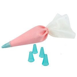 Silikonowy rękaw cukierniczy z 5 tylkami w zestawie | TALA