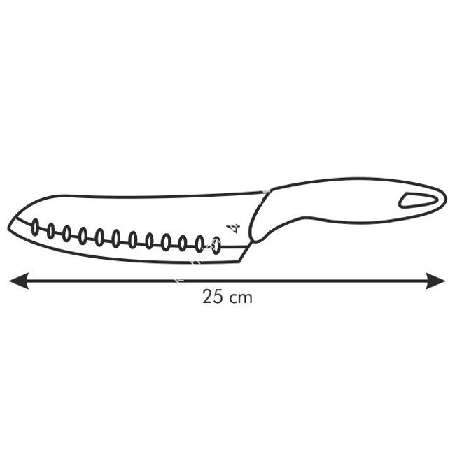 Nóż japoński santoku - długość ostrza 15 cm | TESCOMA PRESTO