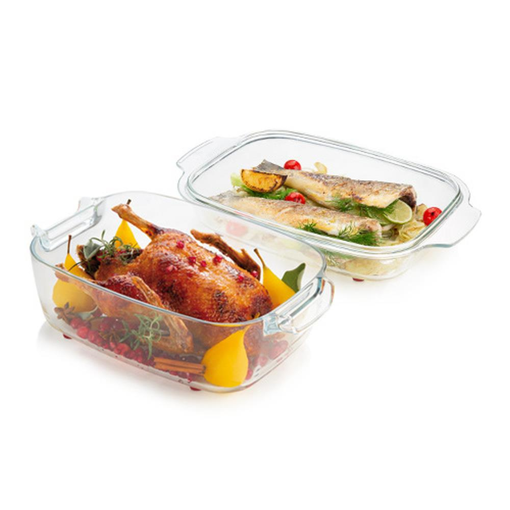 Brytfanna ze szkła hartowanego w zestawie z pokrywą - 40 x 26 cm | TESCOMA GRAND CHEF