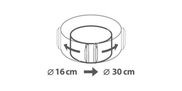 Tortownica okrągła z regulacją średnicy min 16cm max 30cm | TESCOMA DELICIA