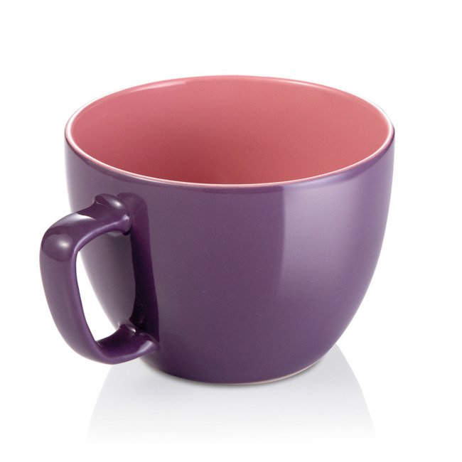 Bardzo duży kubek na kawę i herbatę - kolor fioletowy, pojemność 850 ml TESCOMA CREMA SHINE