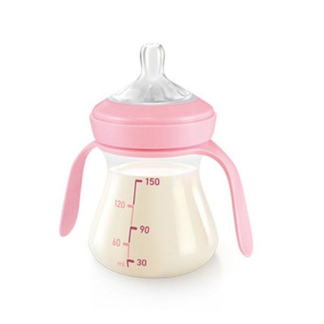 Butelka ze smoczkiem do karmienia niemowląt - pojemność 150 ml, różowa | TESCOMA PAPU PAPI