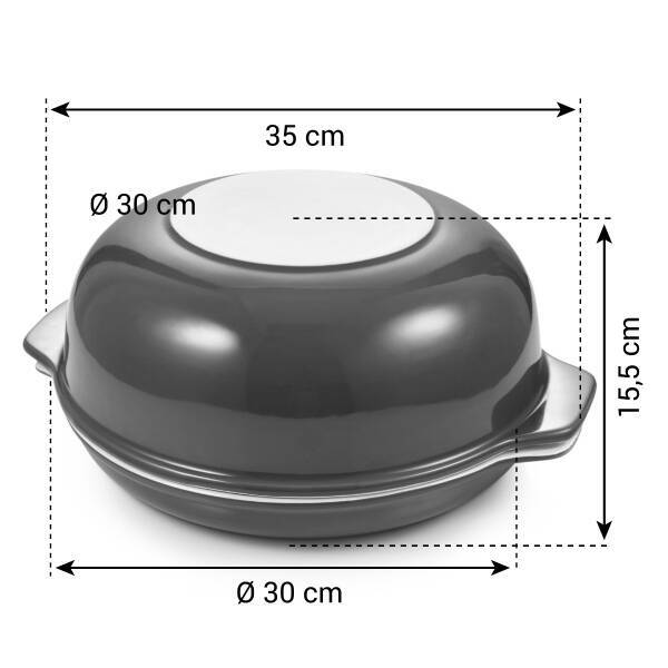Ceramiczna, okrągła forma do pieczenia chleba - średnica 30 cm TESCOMA DELICIA