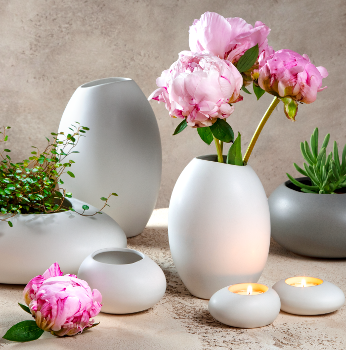 Ceramiczny wazon na kwiaty - kolor biały, wysokość 23 cm | TESCOMA FANCY HOME
