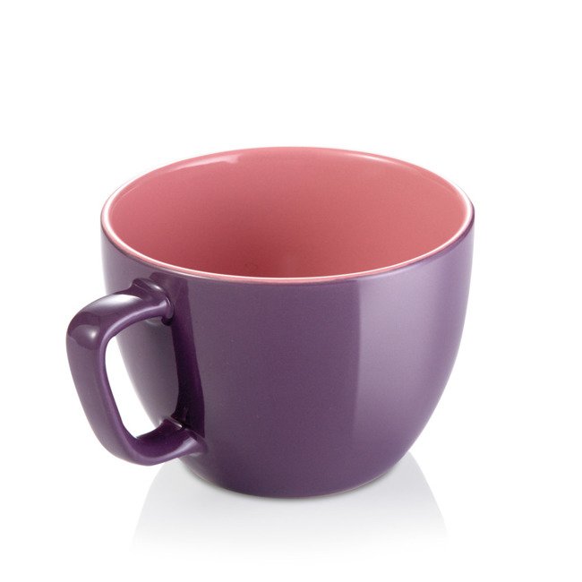 Duży kubek na kawę i herbatę - kolor fioletowy, pojemność 600 ml TESCOMA CREMA SHINE