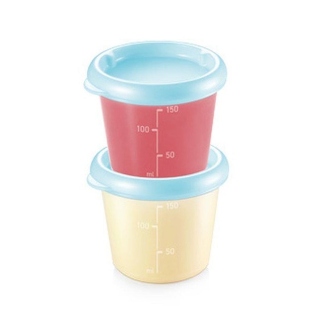 Pojemnik na pokarm dla dzieci i niemowląt - pojemność 150 ml, kolor niebieski, komplet 2 szt. | TESCOMA PAPU PAPI