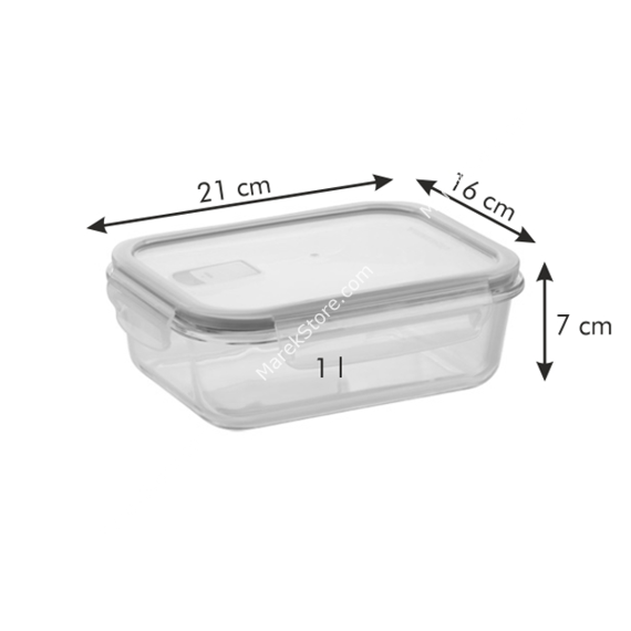 Pojemnik na żywność lunch box szkło hartowane - pojemność 1 litr | TESCOMA GLASS