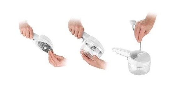 Ręczna tarka obrotowa - trzy wymienne ostrza w zestawie | TESCOMA HANDY