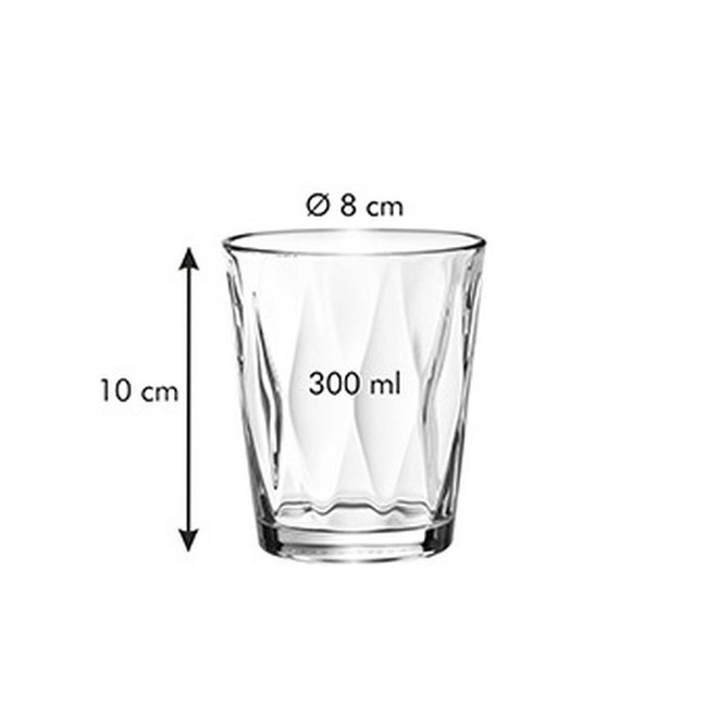 Szklanka stołowa z ozdobnymi przetłoczeniami - pojemność 300 ml | TESCOMA myDRINK