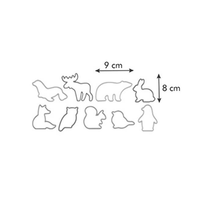 Wykrawaczki w kształcie zwierząt - komplet 9 szt. | TESCOMA DELICIA KIDS