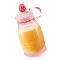 Elastyczna butelka z łyżeczką do karmienia dzieci i niemowląt - kolor różowy, pojemność 200 ml | TESCOMA PAPU PAPI